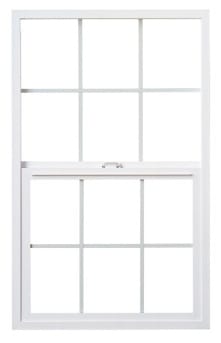 vinyl single hung window, white